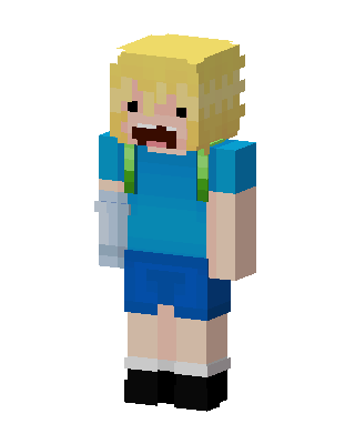 Blue Player skin, 3D preview
