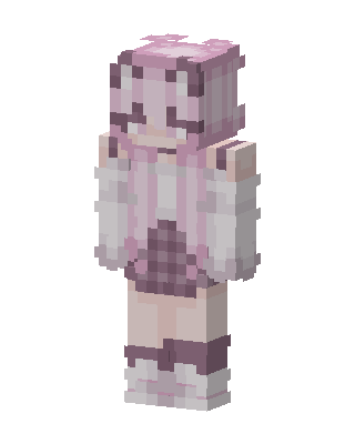 Pink Bunny Hoodie skin, 3D preview