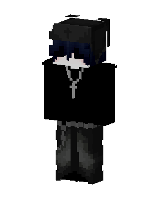 Gothic Cross Boy skin, 3D preview