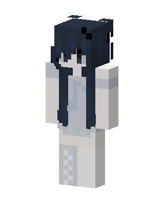 White Anime Girl Minecraft white skin