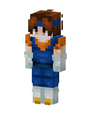 Vegito skin, 3D preview