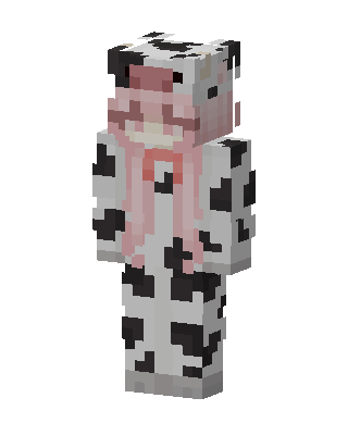 Cow Onesie Girl skin, 3D preview