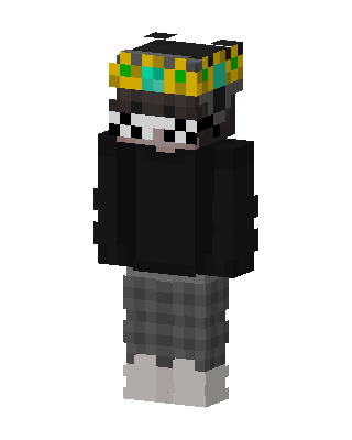 Crowned Hoodie Boy skin, 3D preview