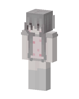 Soft Gray Girl skin, 3D preview