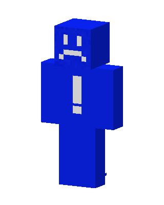 Sad Blue Guy skin, 3D preview