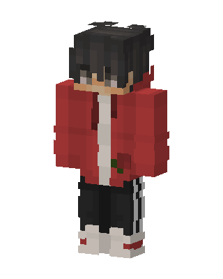 Red Jacket Boy skin, 3D preview