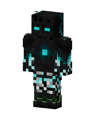 Cyan Void Golem skin, 3D preview