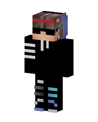 Techwear Headband Boy Minecraft skin