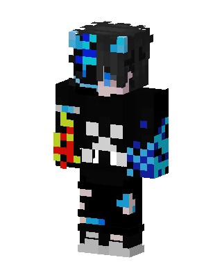 Neon Glitch Minecraft skin