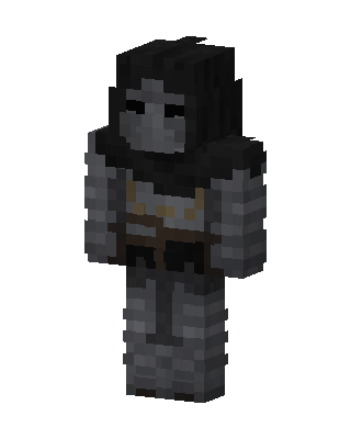 Gray Masked Villain Boy skin, 3D preview