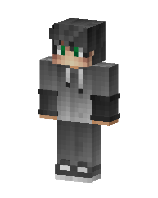 Gray Hoodie Boy Minecraft skin