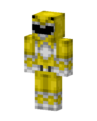 Yellow Power Ranger skin, 3D preview