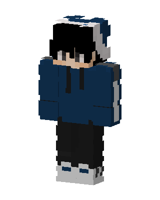Navy Hoodie Boy Minecraft skin