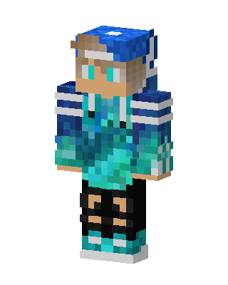 Aqua Hoodie Boy Minecraft skin