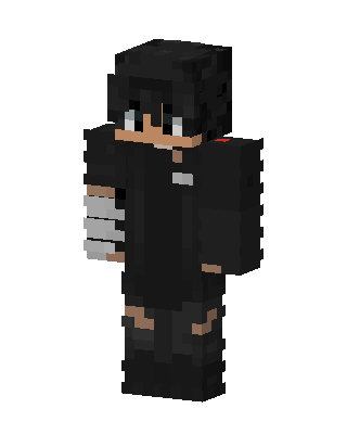 Shadow Hoodie Boy skin, 3D preview