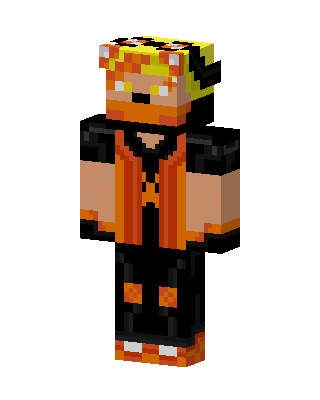 Flame Hoodie Boy skin, 3D preview