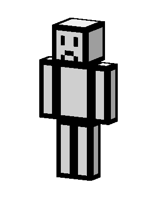 Grayscale Robot skin, 3D preview