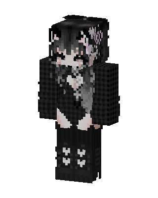 Black Anime Girl Minecraft skin