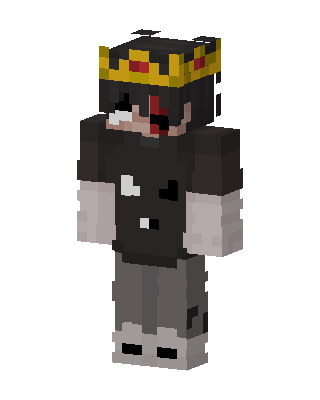 Crowned Emo Boy skin, 3D preview