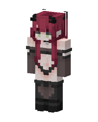 Red E-Girl Minecraft skin
