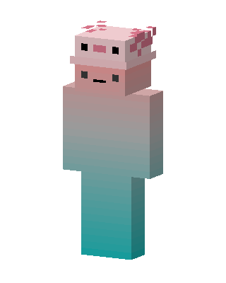 Axolotl Hat skin, 3D preview