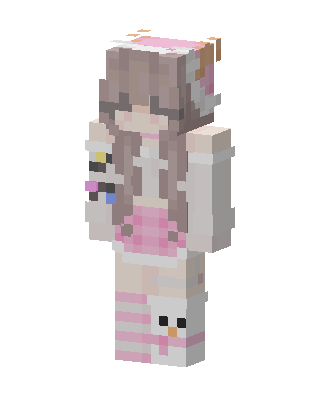 Pink Bunny Girl Minecraft skin