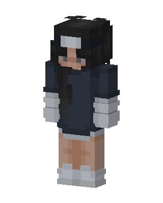 Navy Hoodie Girl Minecraft skin