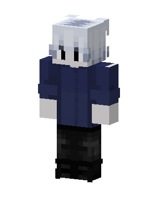 Silver Hair Boy skin, 3D preview