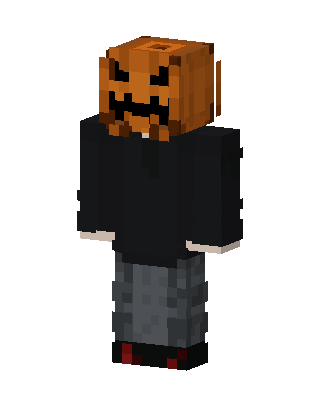 Pumpkin Hoodie skin, 3D preview