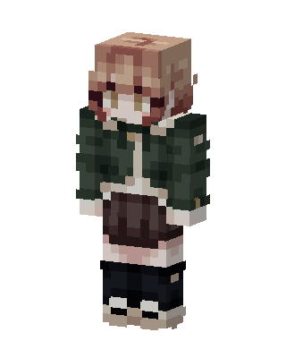 Green Player Girl skin, 3D preview