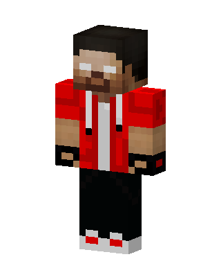Red Athlete Boy Minecraft skin