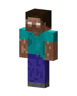 Herobrine skin, 3D preview