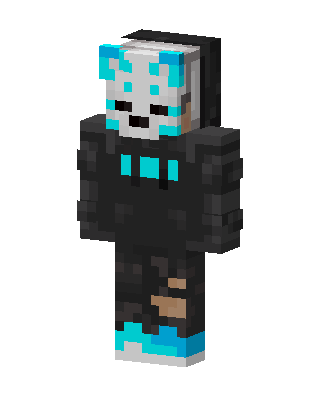 Cyan Hockey Mask skin, 3D preview