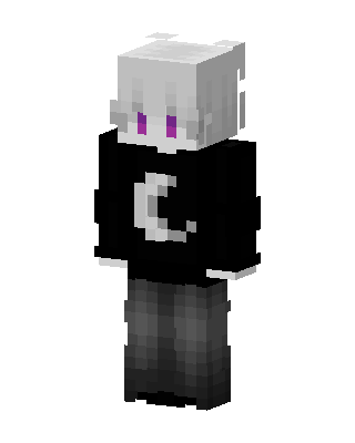 Moon Hoodie Boy skin, 3D preview
