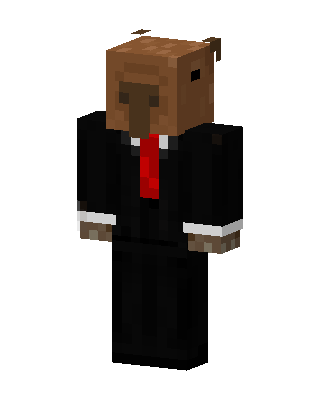 Capybara In Suit skin, 3D preview
