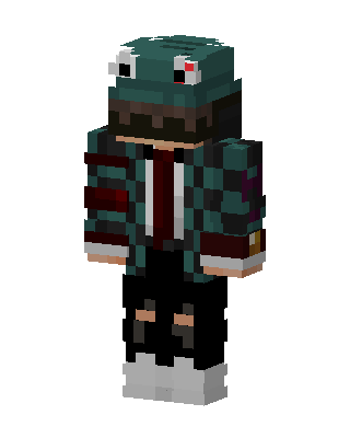Frog Hoodie Boy skin, 3D preview
