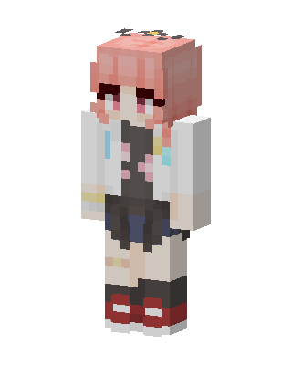 Pink Hoodie Girl Minecraft cute skin