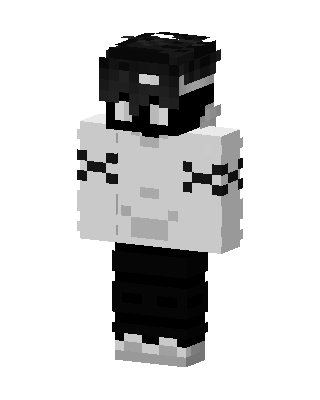 Monochrome Hoodie skin, 3D preview