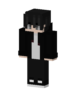Dark Hoodie Boy skin, 3D preview