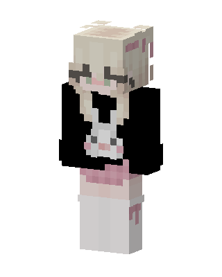 Bunny Hoodie Girl skin, 3D preview