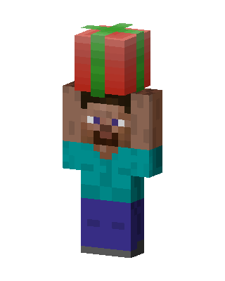 Steve With Gift skin, 3D preview