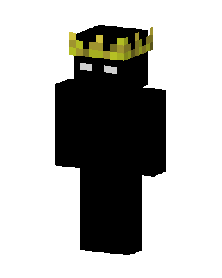 Crowned Enderman skin, 3D preview