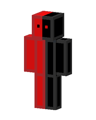 Red Black Split Minecraft skin