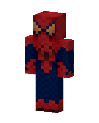 Red Masked Hero Boy skin, 3D preview