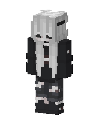 Monochrome Girl skin, 3D preview