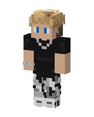 Black Player Boy skin, 3D preview