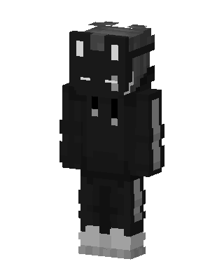 Shadow Cat Hoodie skin, 3D preview