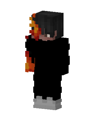 Flame Hoodie skin, 3D preview