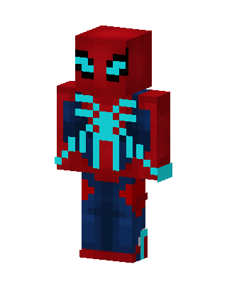 Red Masked Hero Boy skin, 3D preview