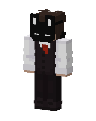 Suited Black Cat skin, 3D preview